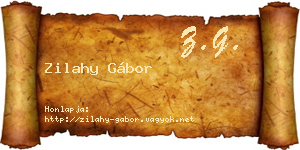 Zilahy Gábor névjegykártya