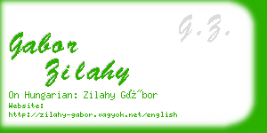 gabor zilahy business card